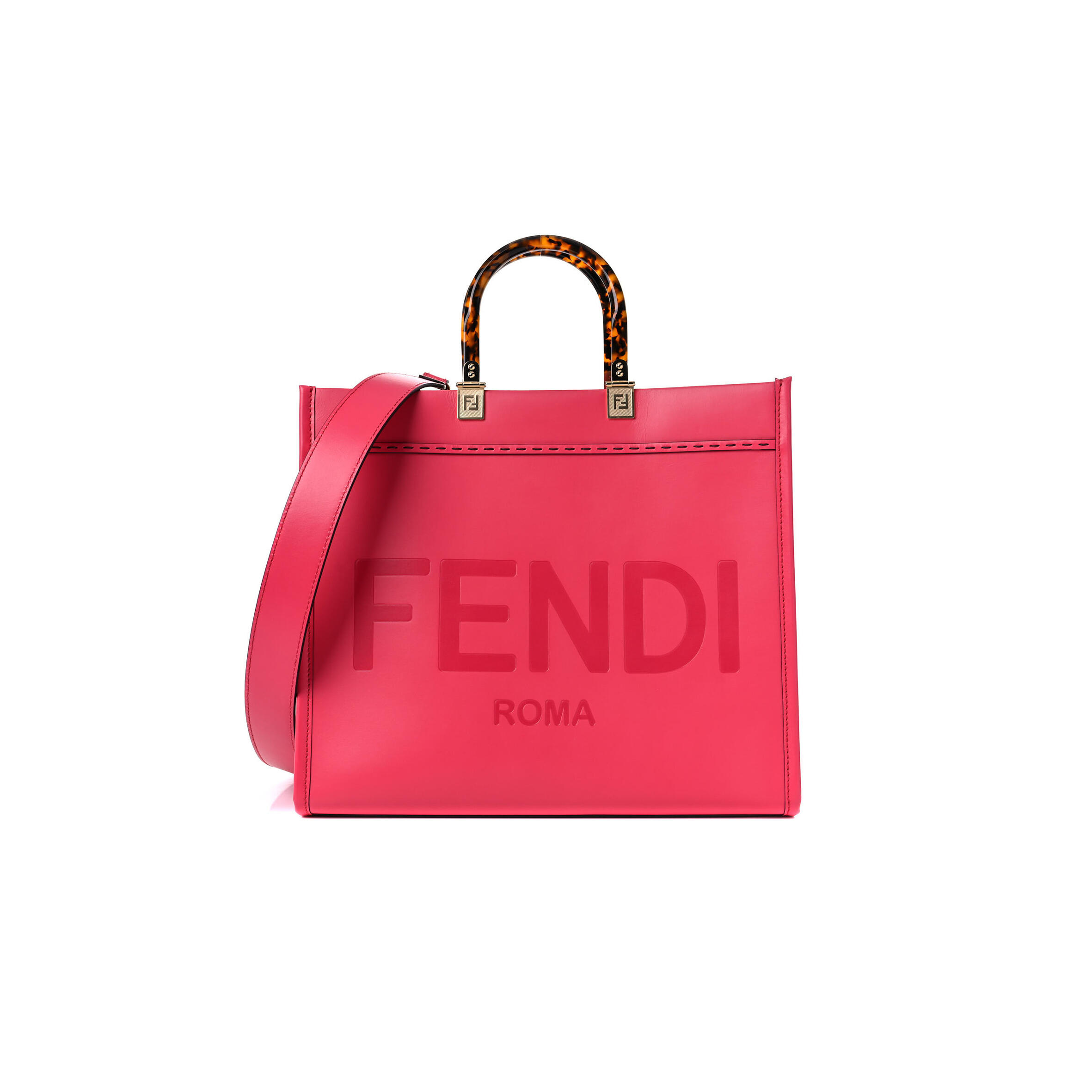 F**di embossed medium F**di sunshine shopper tote (36*32*13cm)